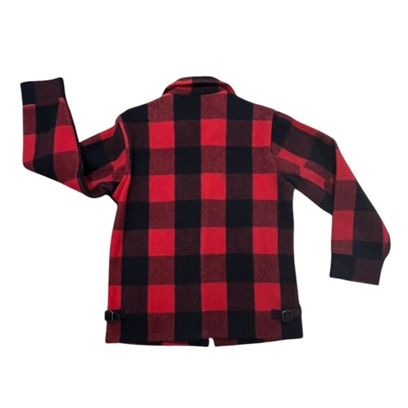 Men’s Vintage Woolrich hunting jacket red/black wool 1980s - Picture 4 of 4